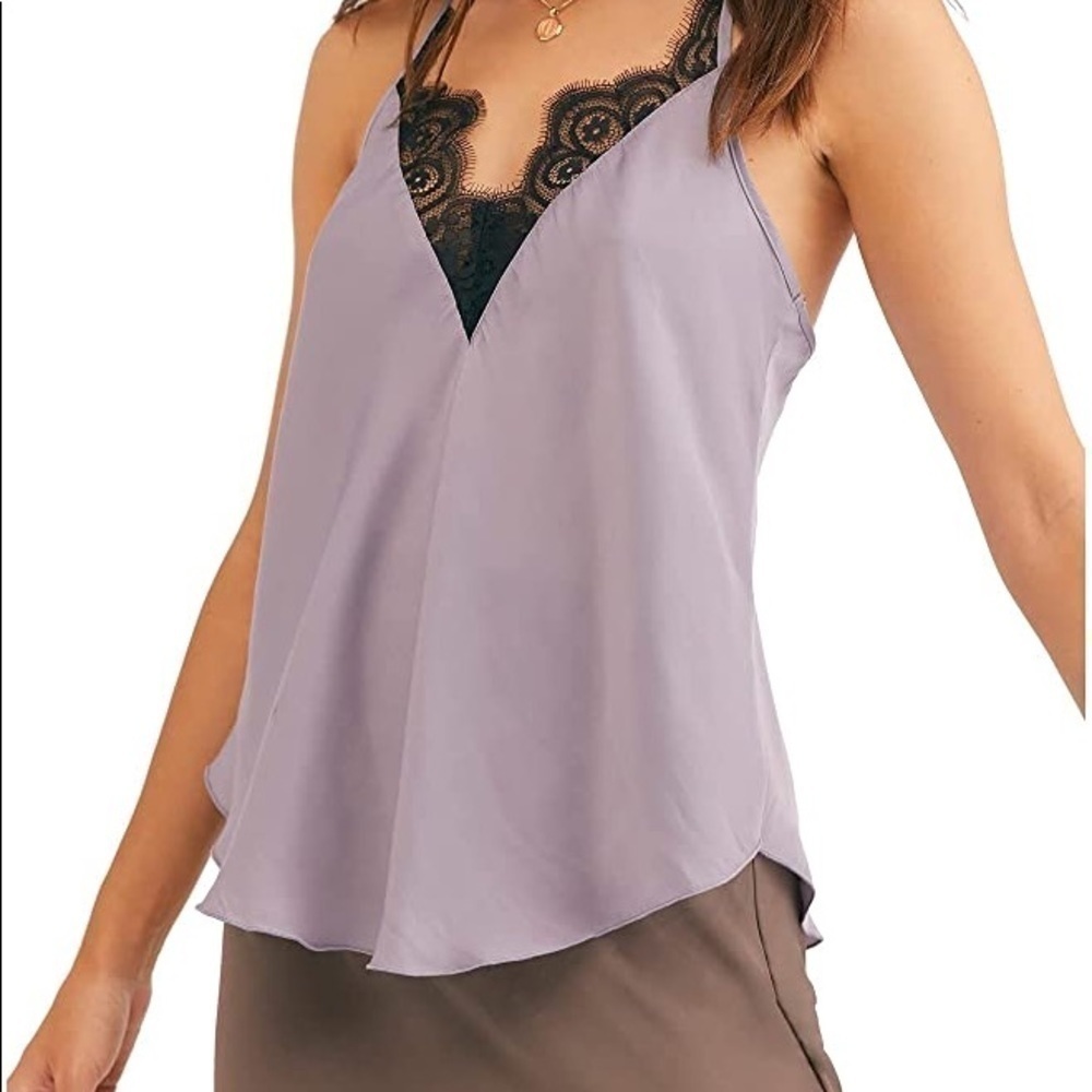 FREE People Women’s Starlight Cami Silver Mauve Extra Small